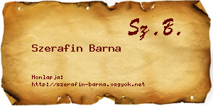 Szerafin Barna névjegykártya